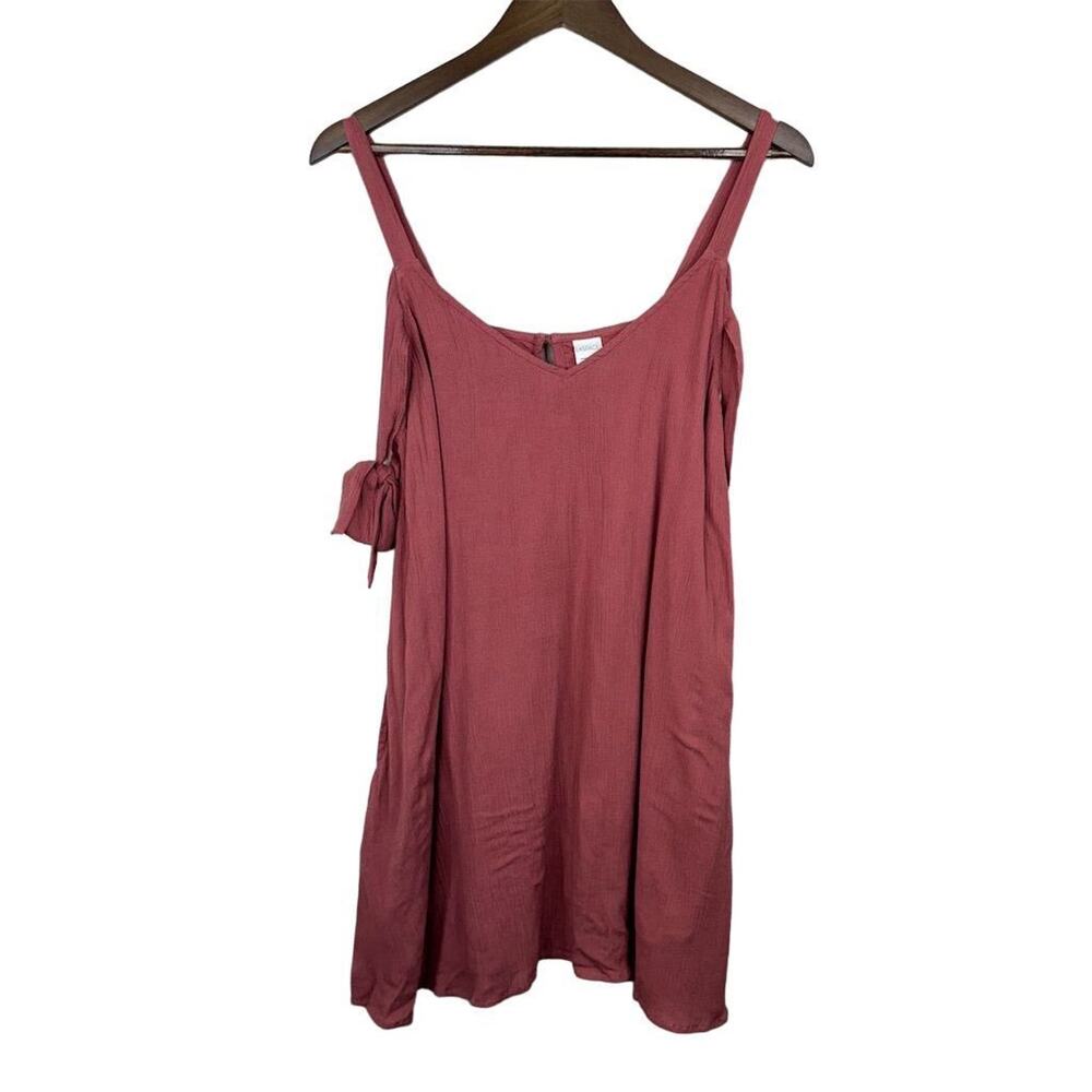 L*Space Women's Sleeveless Pink Mini Dress Size S Tie Straps Boho Lagenlook